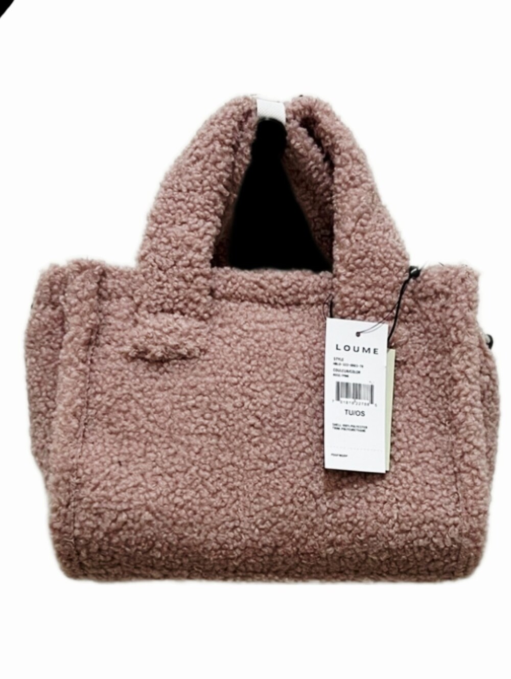 Loume Plush Pink Teddy Tote Bag